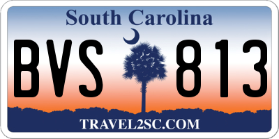 SC license plate BVS813