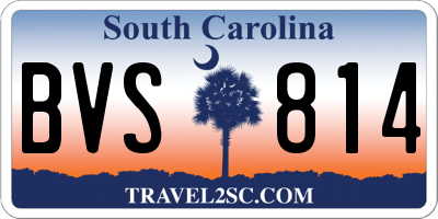 SC license plate BVS814