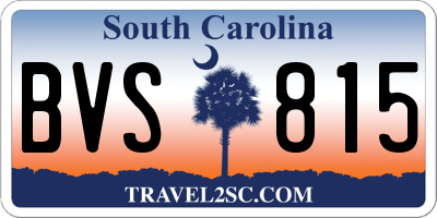 SC license plate BVS815