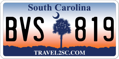 SC license plate BVS819
