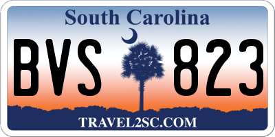 SC license plate BVS823