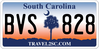 SC license plate BVS828