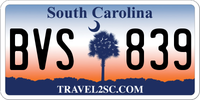 SC license plate BVS839
