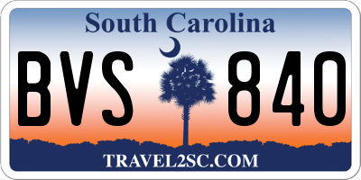 SC license plate BVS840