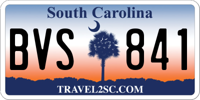 SC license plate BVS841