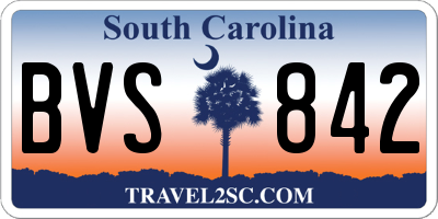 SC license plate BVS842