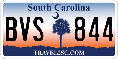 SC license plate BVS844