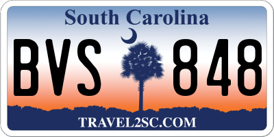 SC license plate BVS848