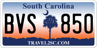SC license plate BVS850