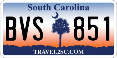 SC license plate BVS851
