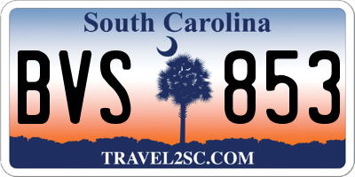 SC license plate BVS853