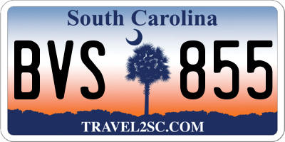 SC license plate BVS855