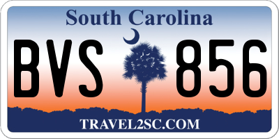 SC license plate BVS856