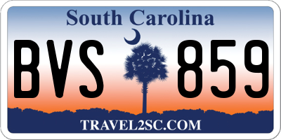 SC license plate BVS859