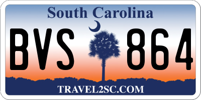 SC license plate BVS864