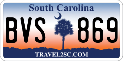 SC license plate BVS869