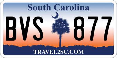 SC license plate BVS877