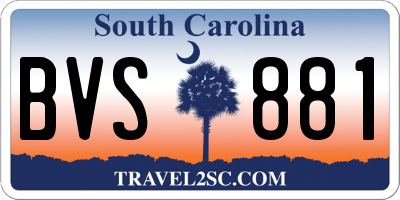 SC license plate BVS881