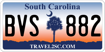 SC license plate BVS882