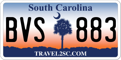 SC license plate BVS883