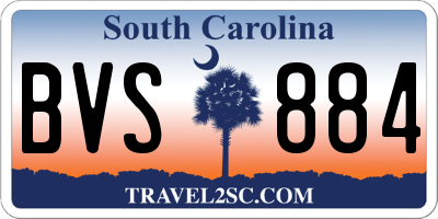 SC license plate BVS884