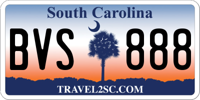 SC license plate BVS888