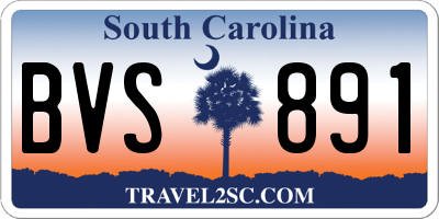 SC license plate BVS891