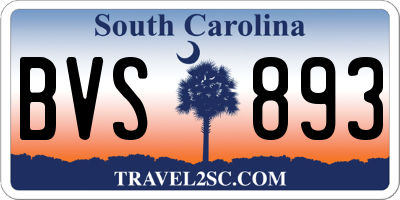 SC license plate BVS893