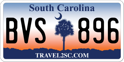 SC license plate BVS896