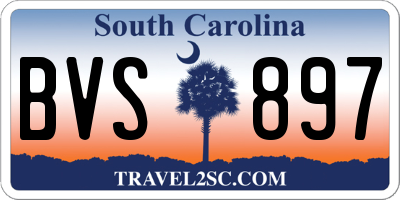 SC license plate BVS897