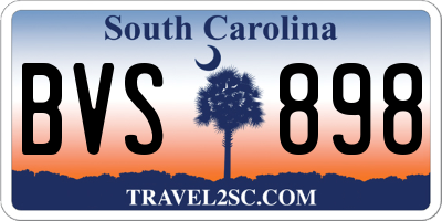 SC license plate BVS898