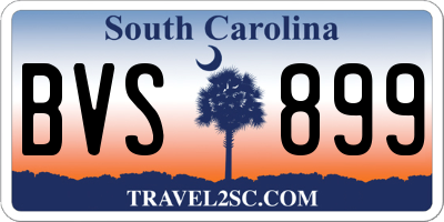 SC license plate BVS899