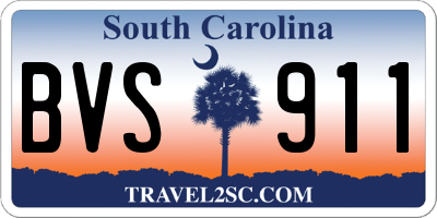 SC license plate BVS911