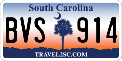 SC license plate BVS914