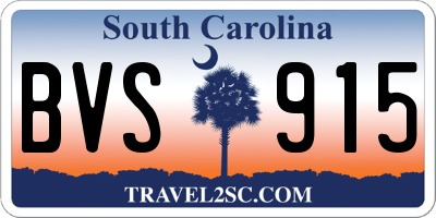 SC license plate BVS915