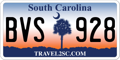 SC license plate BVS928