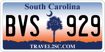 SC license plate BVS929