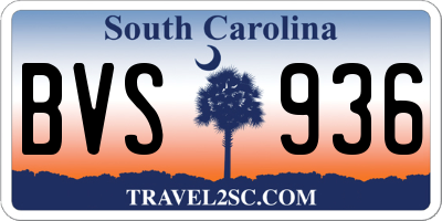 SC license plate BVS936
