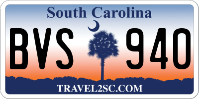 SC license plate BVS940