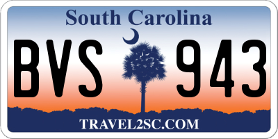 SC license plate BVS943