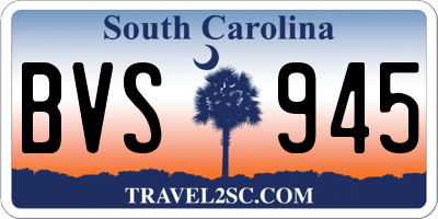 SC license plate BVS945
