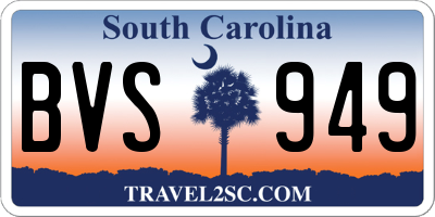 SC license plate BVS949