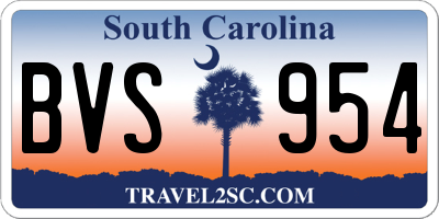SC license plate BVS954