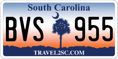 SC license plate BVS955