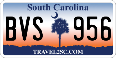 SC license plate BVS956