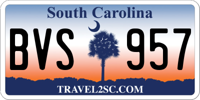 SC license plate BVS957