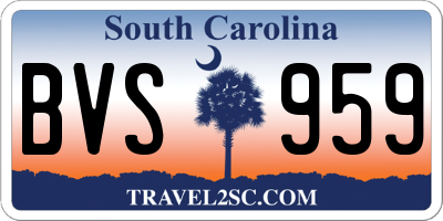 SC license plate BVS959