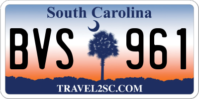 SC license plate BVS961