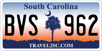 SC license plate BVS962