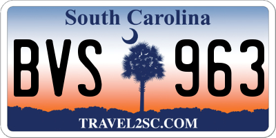 SC license plate BVS963